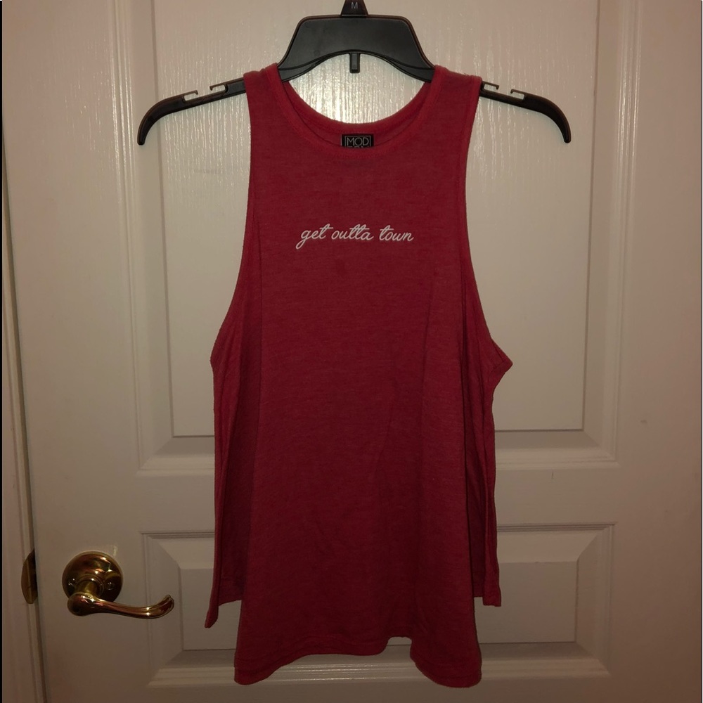 red tank top